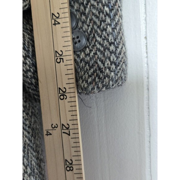 Vintage Levis Blazer Mens 100% Wool Suit Grey Jacket 50L Tweed Herringbone USA - Picture 7 of 10